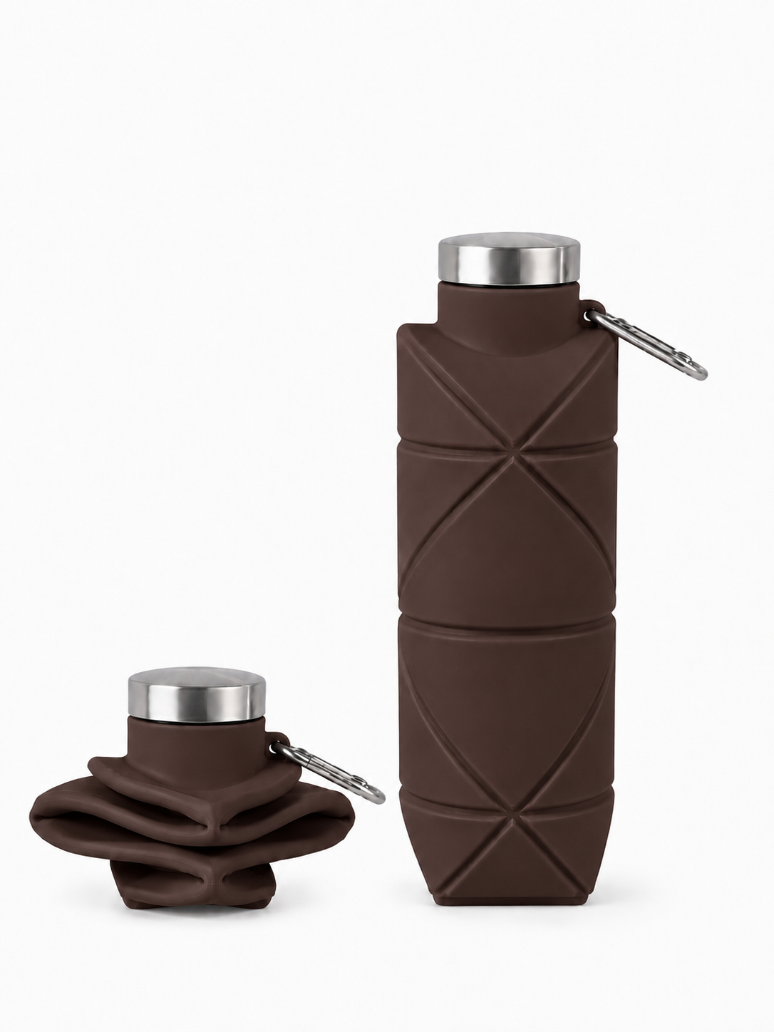 truffle brown collapsible water bottle
