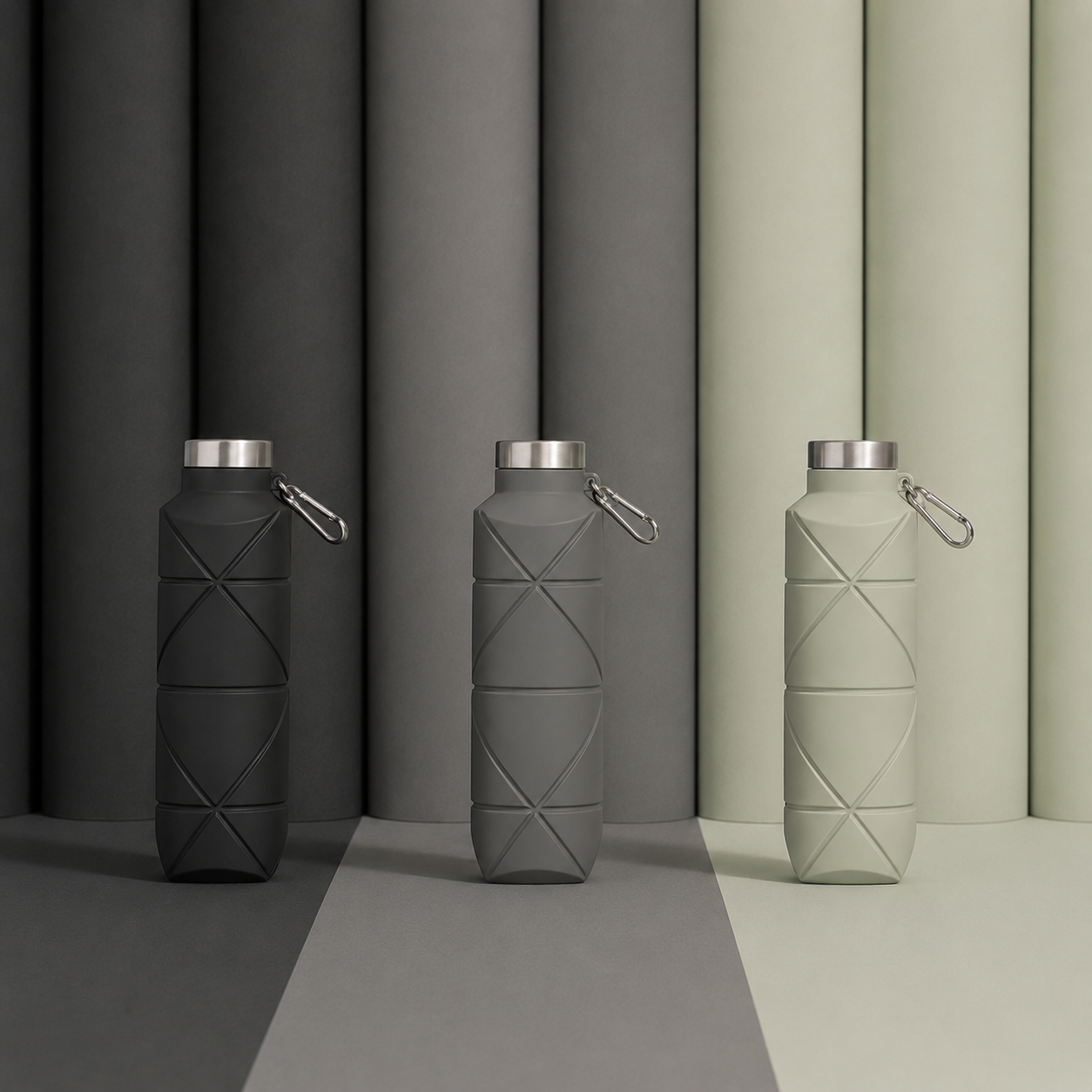 Lapetia collapsible silicone folded bottles