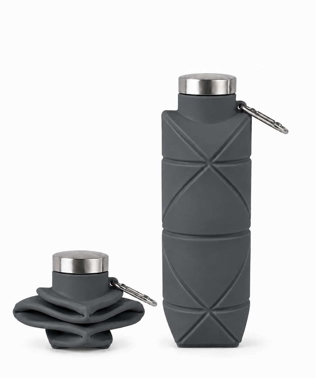 airport collapsible water bottle graphite