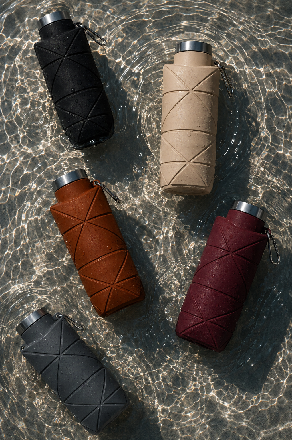 Floating silicone water bottles