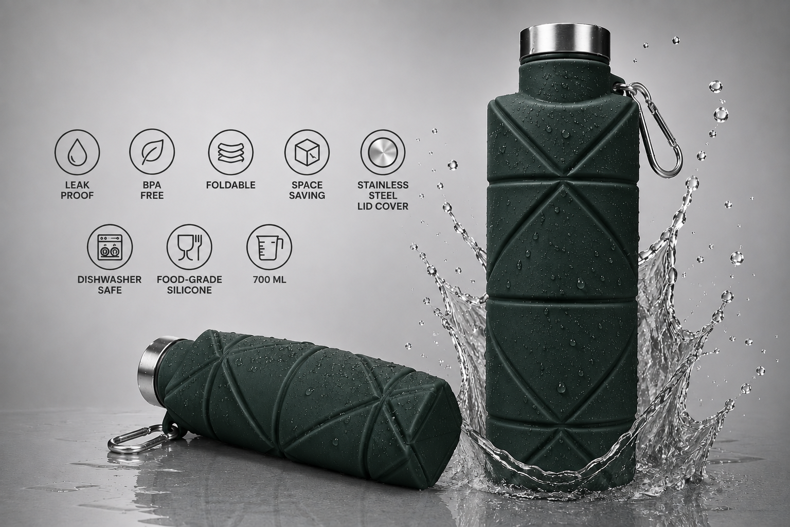 GREEN DRAGON FOLD - WATTER BOTTLE - Image 2