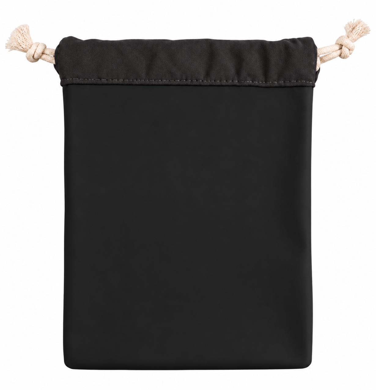 Black silicone drawstring pouch by lapetia