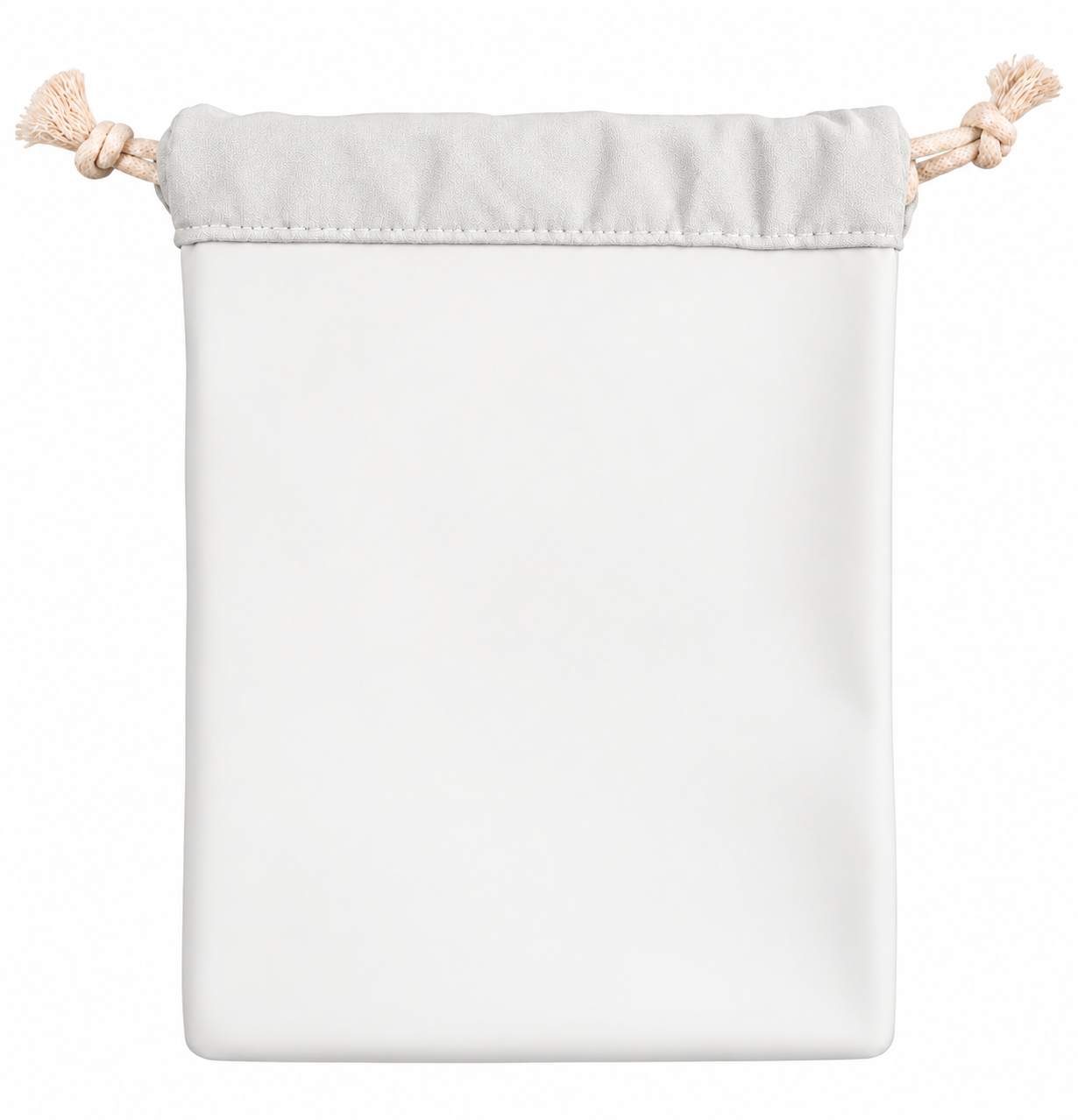 White silicone drawstring pouch by lapetia
