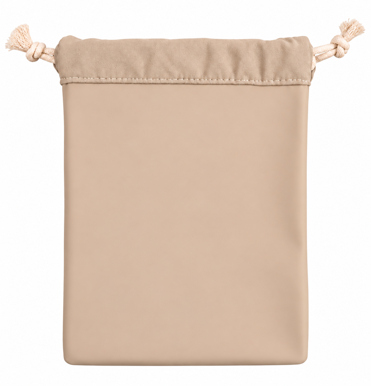 Beige silicone drawstring pouch by lapetia