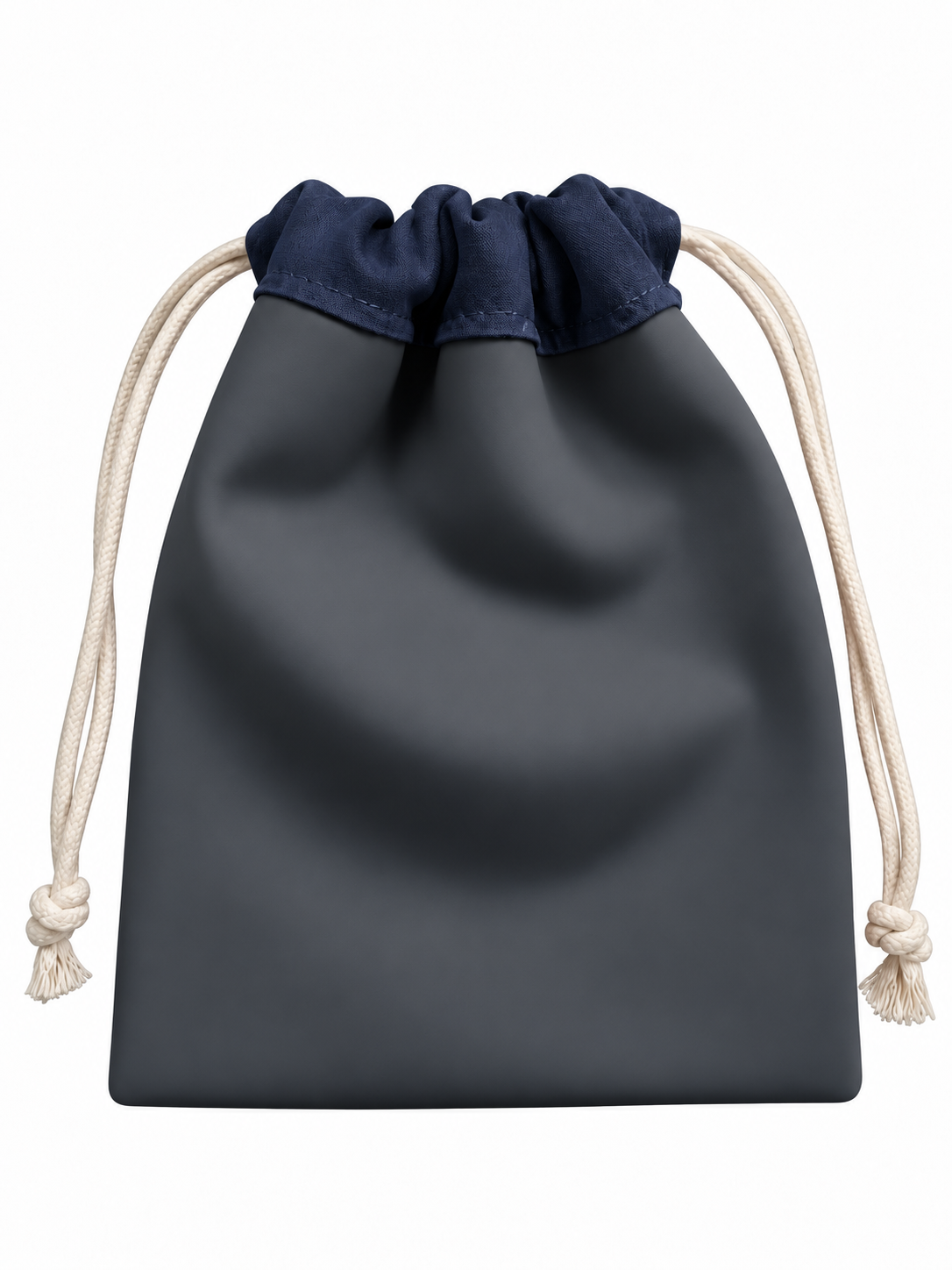 Grey silicone drawstring pouch by lapetia london