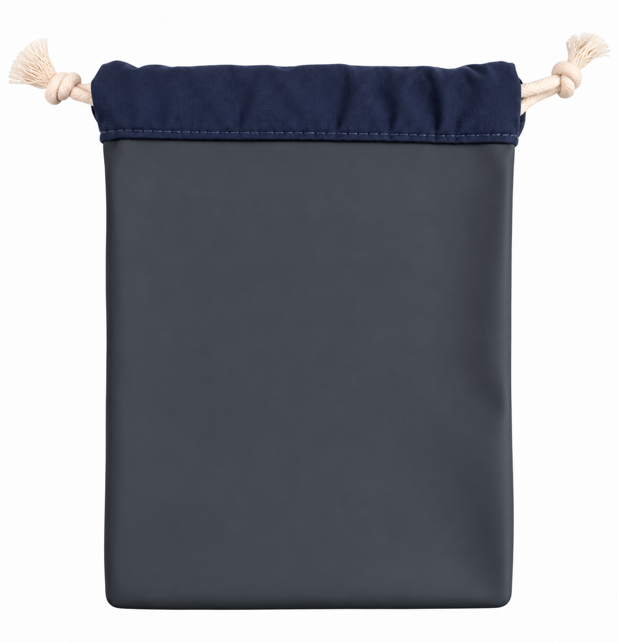 Grey silicone drawstring pouch by lapetia