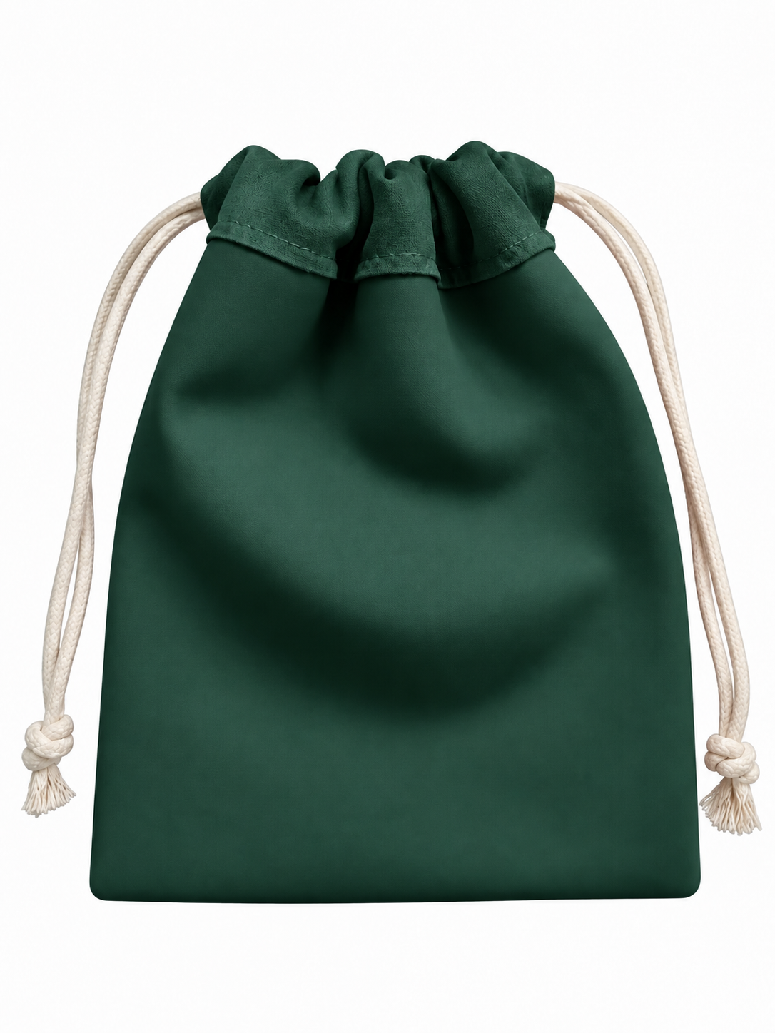 Green silicone drawstring pouch by lapetia london