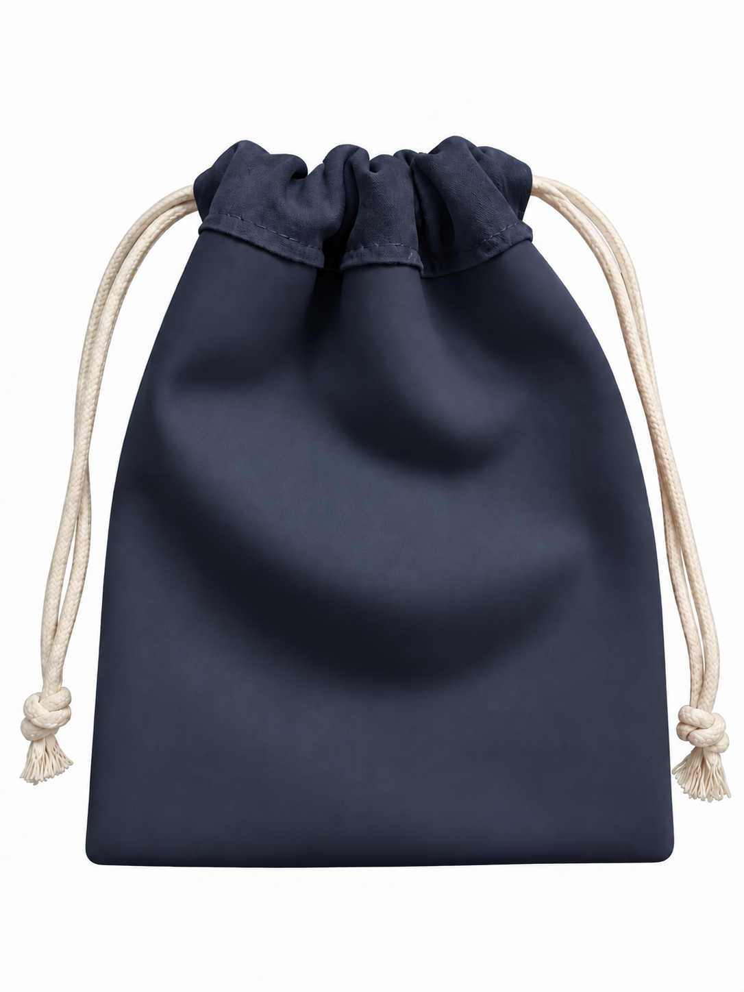 Navy silicone drawstring pouch by lapetia london