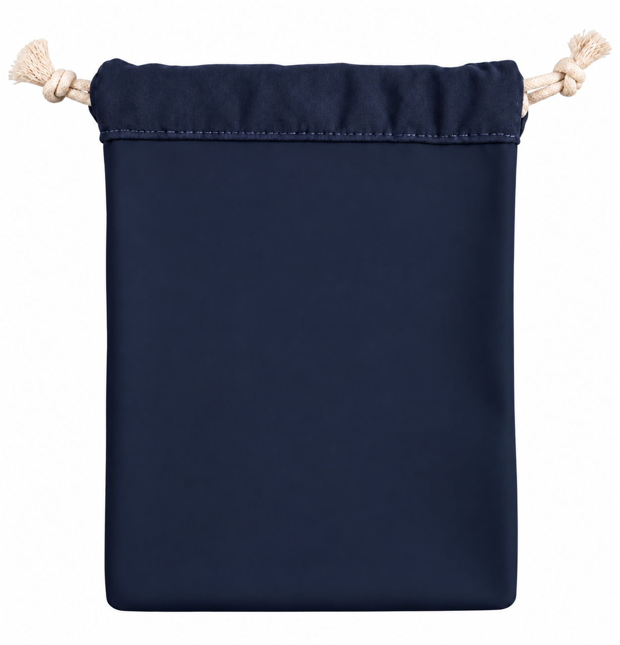 Navy silicone drawstring pouch by lapetia